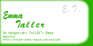 emma taller business card